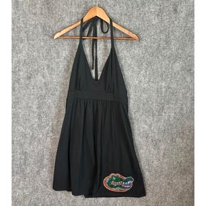 My U Florida Gators Halter Dress Black Large Rhinestone Gator Logo Game Day Mini